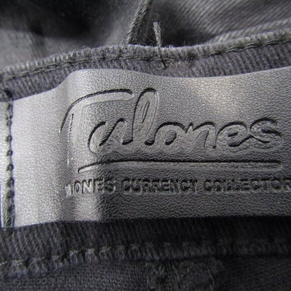NEW TULONES Mens Coated Cargo Jeans Size 29 x 36 Black - Picture 7 of 12